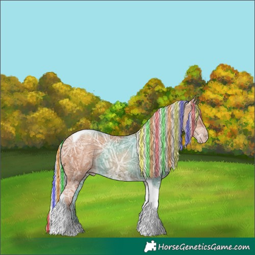 Horse Color:Painted Silver Classic Champagne Ice Tobiano 
