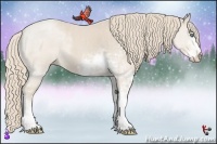 Horse Color:Smoky Creme Sabino  Brindle