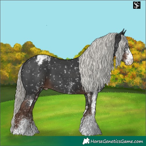 Horse Color:White Spotted Liver Chestnut Mushroom Snowflake Varnish