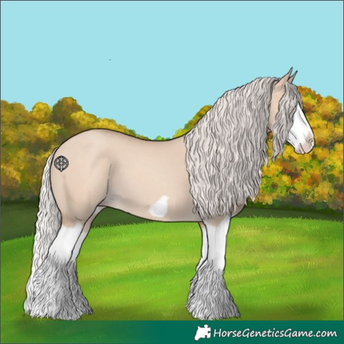 Horse Color:Silver Classic Champagne Dun Splash Frame