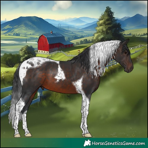 Horse Color:Brown Tobiano 