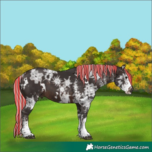 Horse Color:Painted White Spotted Silver Brown Ice 
