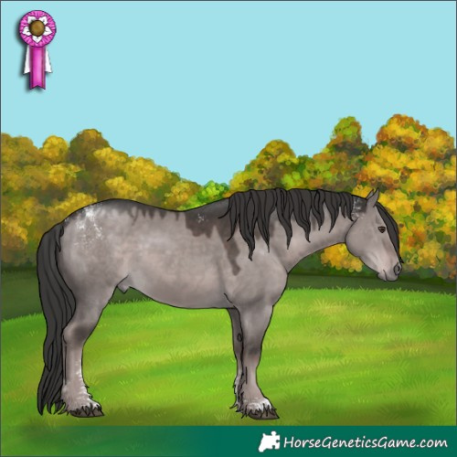 Horse Color:Powder White Platinum Liver Red Dun 
