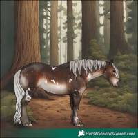 Horse Color:White Spotted Silver Brown 