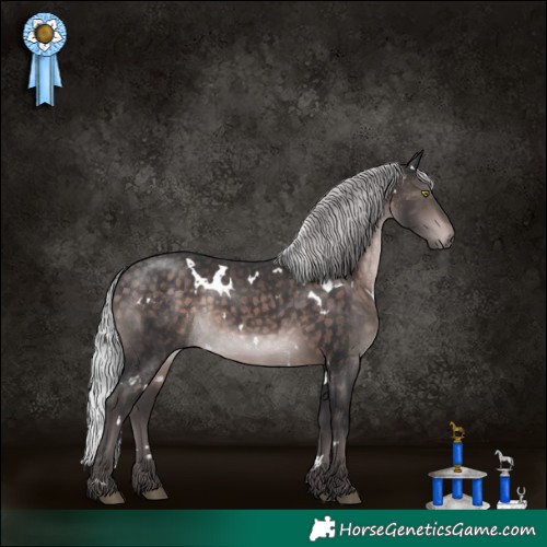 Horse Color:Platinum White Spotted Silver Brown