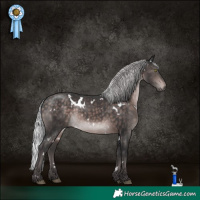 Horse Color:Platinum White Spotted Silver Brown