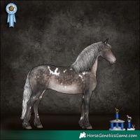 Horse Color:Platinum White Spotted Silver Brown