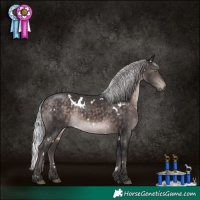 Horse Color:Platinum White Spotted Silver Brown