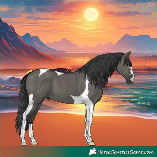 Horse Color:Grullo Tobiano 