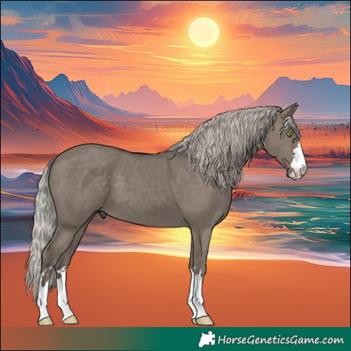 Horse Color:Silver Grullo