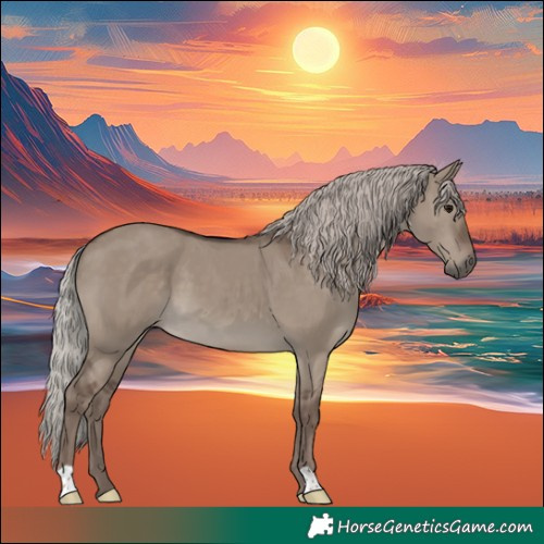 Horse Color:Silver Grullo 