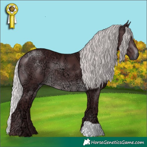 Horse Color:Chocolate Silver Brown Chinchilla Ice