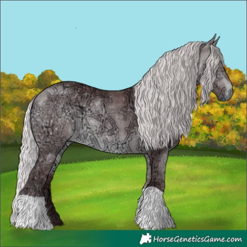 Horse Color:Chocolate Silver Bay Chinchilla Ice 