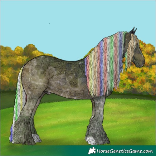 Horse Color:Painted Watercolor Silver Bay Ice 
