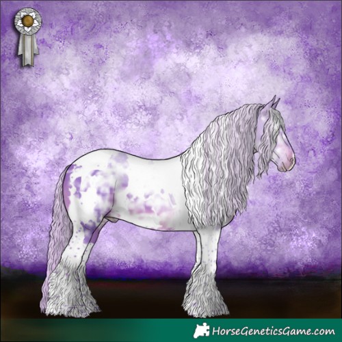 Horse Color:Watercolor White Spotted Silver Brown Ice Tobiano 