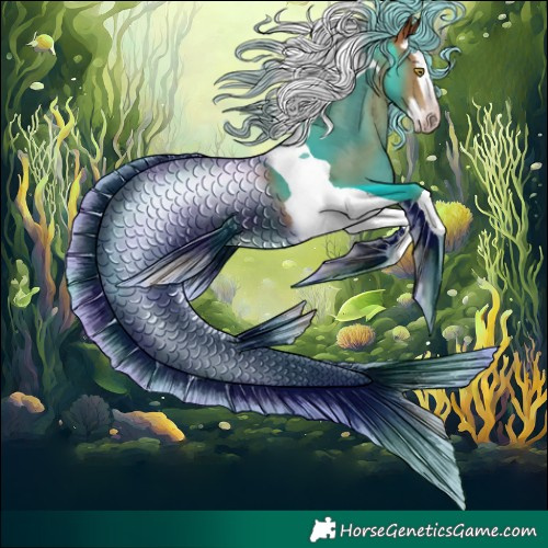Horse Color:Gray Silver Amber Champagne Splash Tobiano 