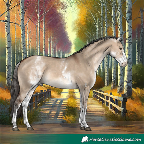 Horse Color:White Spotted Brown Dun Sabino Rabicano 