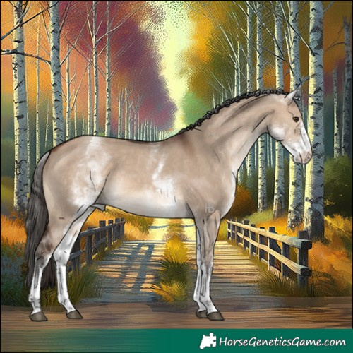 Horse Color:White Spotted Brown Dun Sabino Rabicano 