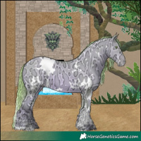 Horse Color:Watercolor White Spotted Liver Red Dun Ice Pearl 
