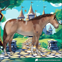 Horse Color:Chocolate Bay Dun Tobiano Rabicano
