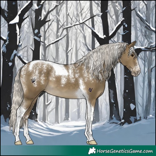 Horse Color:Powder White Silver Smoky Grullo Tobiano 