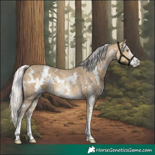 Horse Color:White Spotted Silver Sable Cream Champagne Sabino Rabicano 