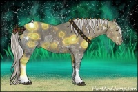 Horse Color:Silver Brown Ice Sabino Tobiano  Brindle