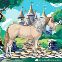 Horse Color:Gold Champagne Dun Tobiano 