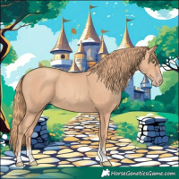 Horse Color:Gold Champagne Sabino