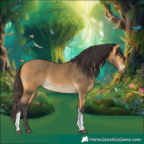 Horse Color:Buckskin Tobiano 