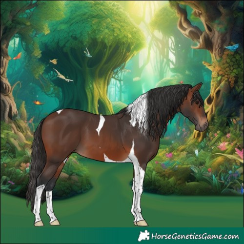 Horse Color:Brown Tobiano 