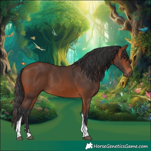 Horse Color:Bay Tobiano 