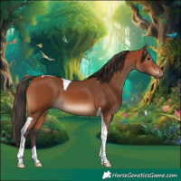 Horse Color:Bay Tobiano 