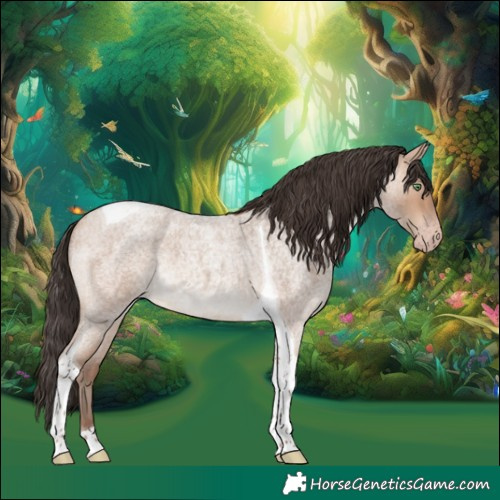 Horse Color:Amber Champagne Roan Tobiano 
