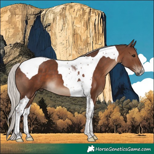 Horse Color:Silver Black Tobiano 