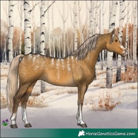 Horse Color:Powder White Chocolate Palomino Dun