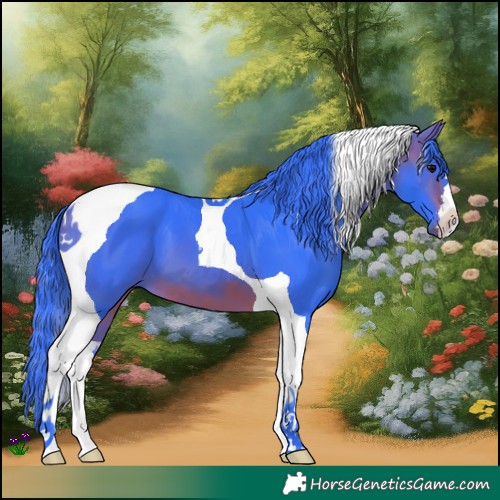 Horse Color:Watercolor Brown Tobiano 