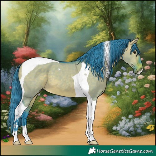 Horse Color:Watercolor Bay Dun Tobiano