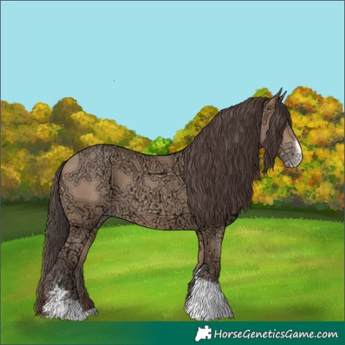 Horse Color:Amber Champagne Ice Sabino