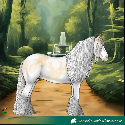 Horse Color:White Spotted Palomino Dun Splash Tobiano Rabicano