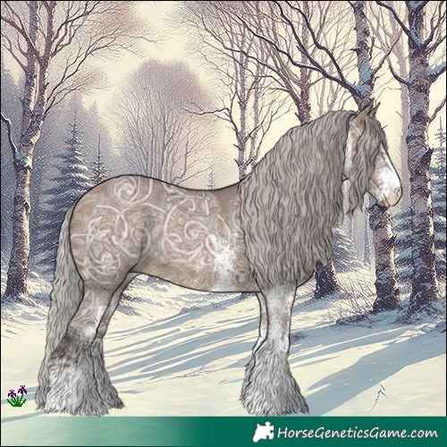 Horse Color:White Spotted Silver Brown Ice Dun Rabicano
