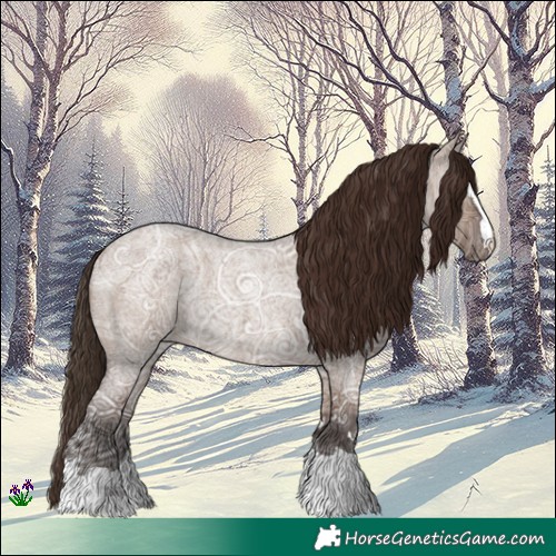 Horse Color:Liver Red Dun Ice Roan Rabicano 
