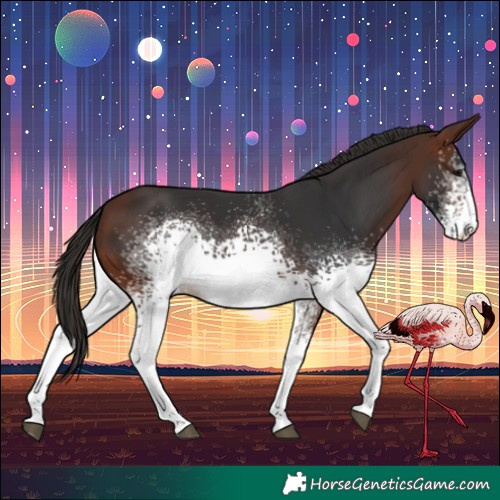 Horse Color:White Spotted Bay Sabino 