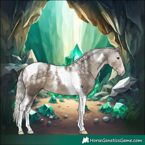 Horse Color:Powder White Silver Smoky Grullo Tobiano 
