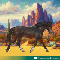 Horse Color:Bay Tobiano Rabicano