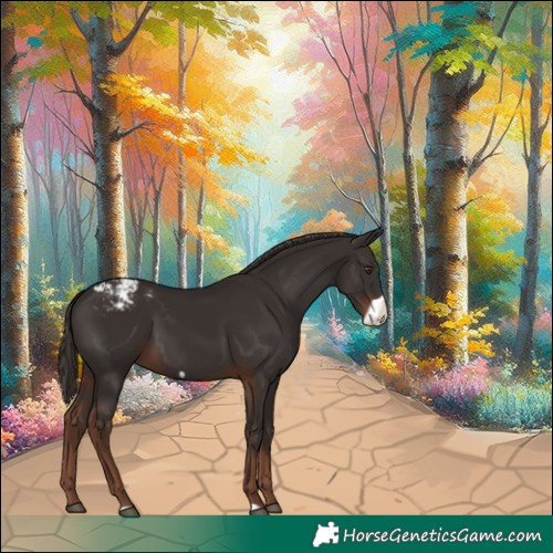 Horse Color:Liver Chestnut Frame Appaloosa 