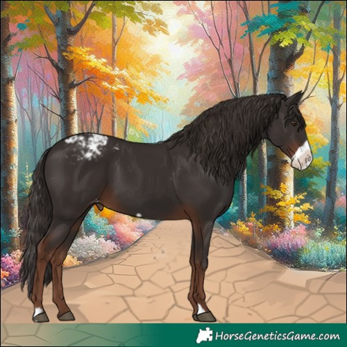 Horse Color:Liver Chestnut Frame Varnish 