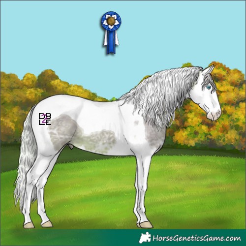 Horse Color:Watercolor Silver Brown Ice Dun Splash Tobiano