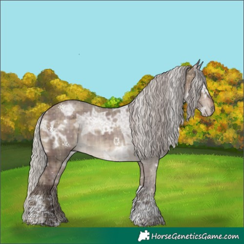 Horse Color:Plaid  Silver Brown Ice Dun Tobiano 