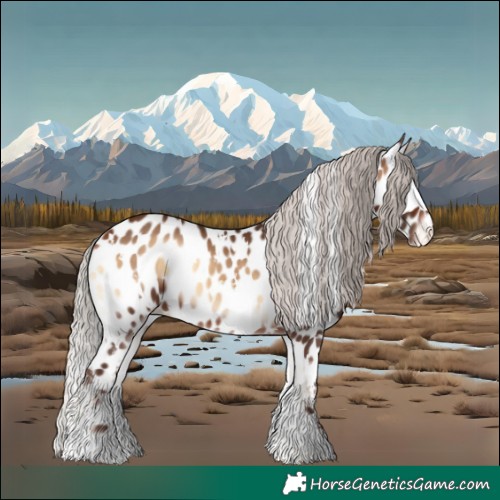 Horse Color:White Spotted Silver Bay Onyx Appaloosa